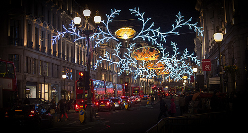 View the spectacular London Christmas lights from your very own private limo.