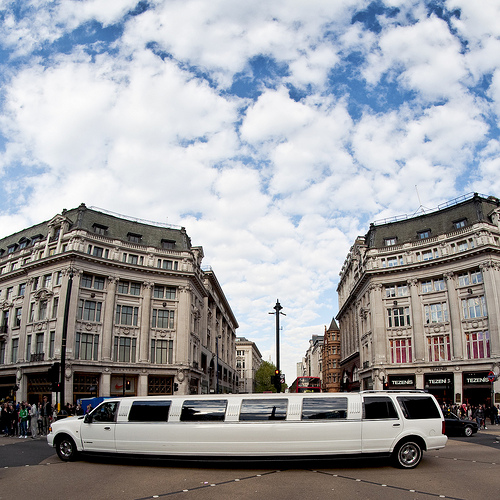 white limousine london