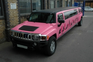 Pink hummer H3 limo