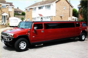 Hummer H2 (red) limousine