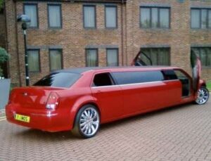 red chrysler limo hammersmith
