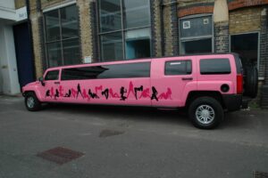 pink h3 limousine